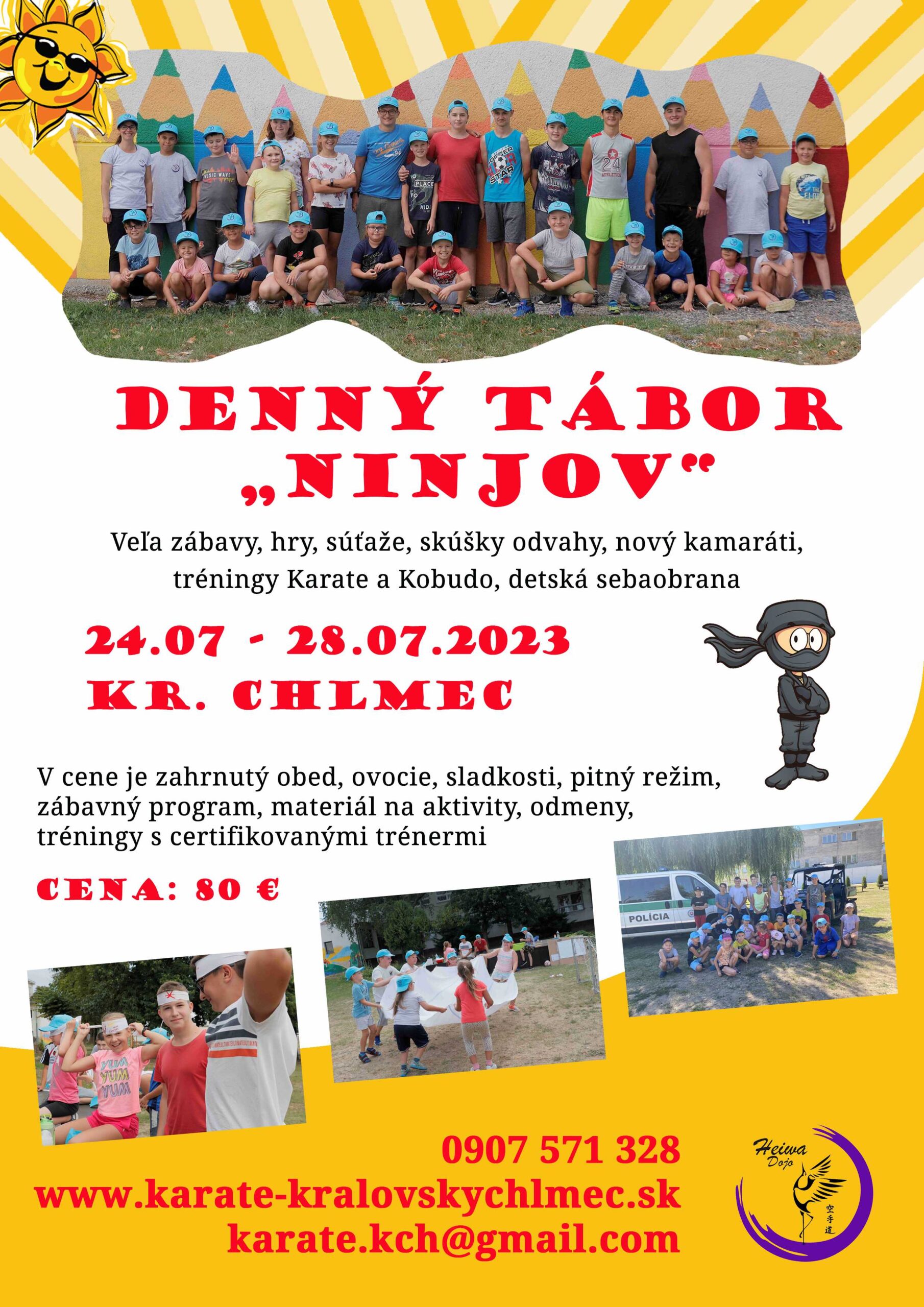 Letný denný karate tábor “Ninjov” 2023